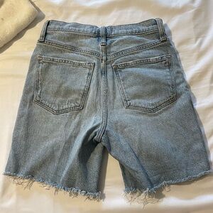 Madewell Blue Jean Shorts with Frayed Hem